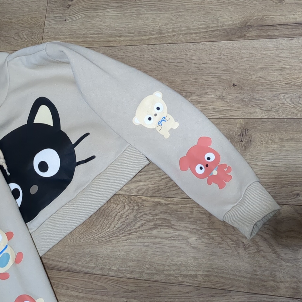 Dumbgood Chococat Puff Print Cropped Hoodie Size Small - Picture 6 of 11